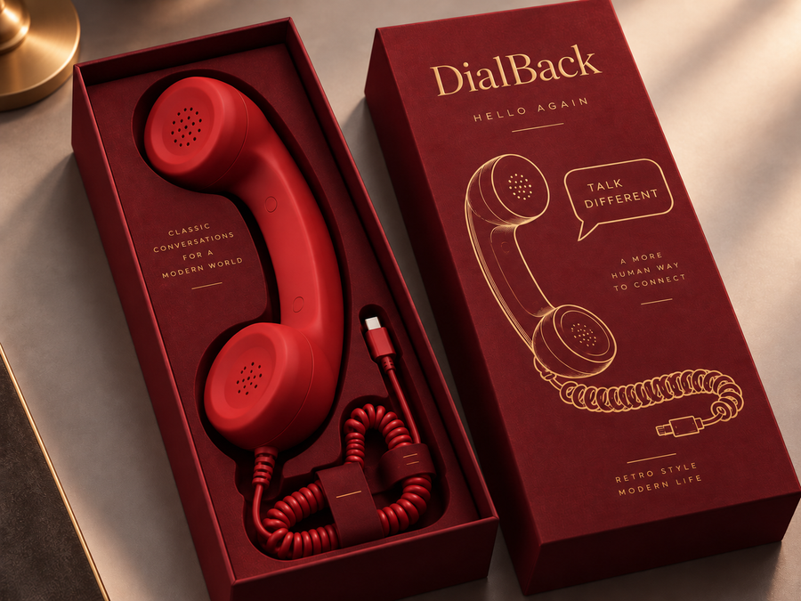 DialBack retro phone handset